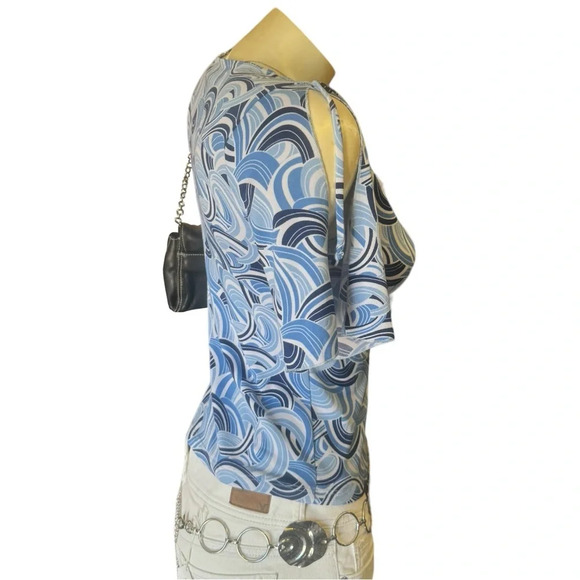 Vintage 90s Y2K Top, Vintage Abstract Top, Vintage AOP Top - Picture 8 of 12